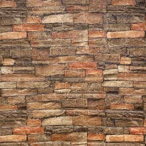 Rylan Self-Adhesive Waterproof PE Foam 3D Wall Panels Wallpaper Sticker for Bathroom, Living Room, and Home Decoration (70 x 77cm, Appx. 5.8Sq Feet)-1 Piece