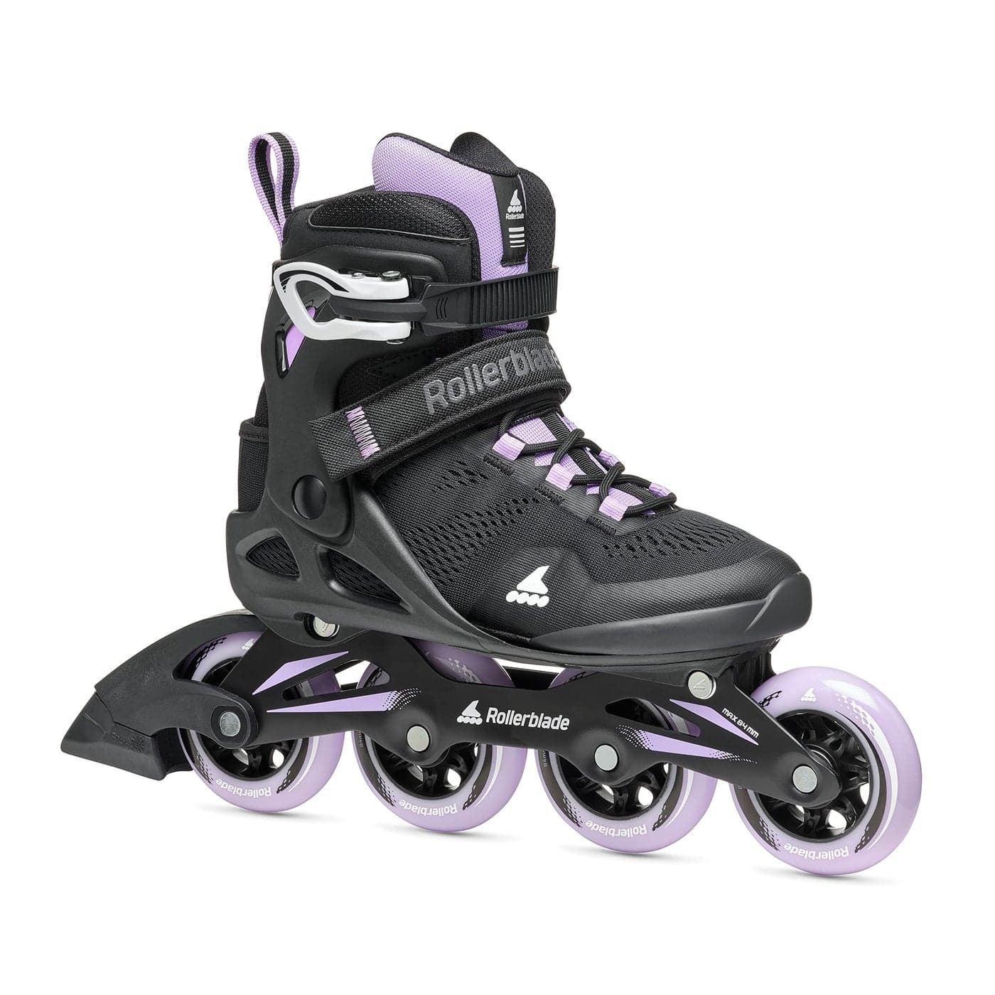 Rollerblade Macroblade 84 Womens Adult Fitness Inline Skate Black Lavender Performance Inline Skates BlackLavender 775