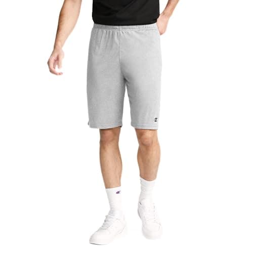 Champion mens 9" Everyday Cotton With Pockets novelty shorts, Oxford Gray-407q88, Medium US