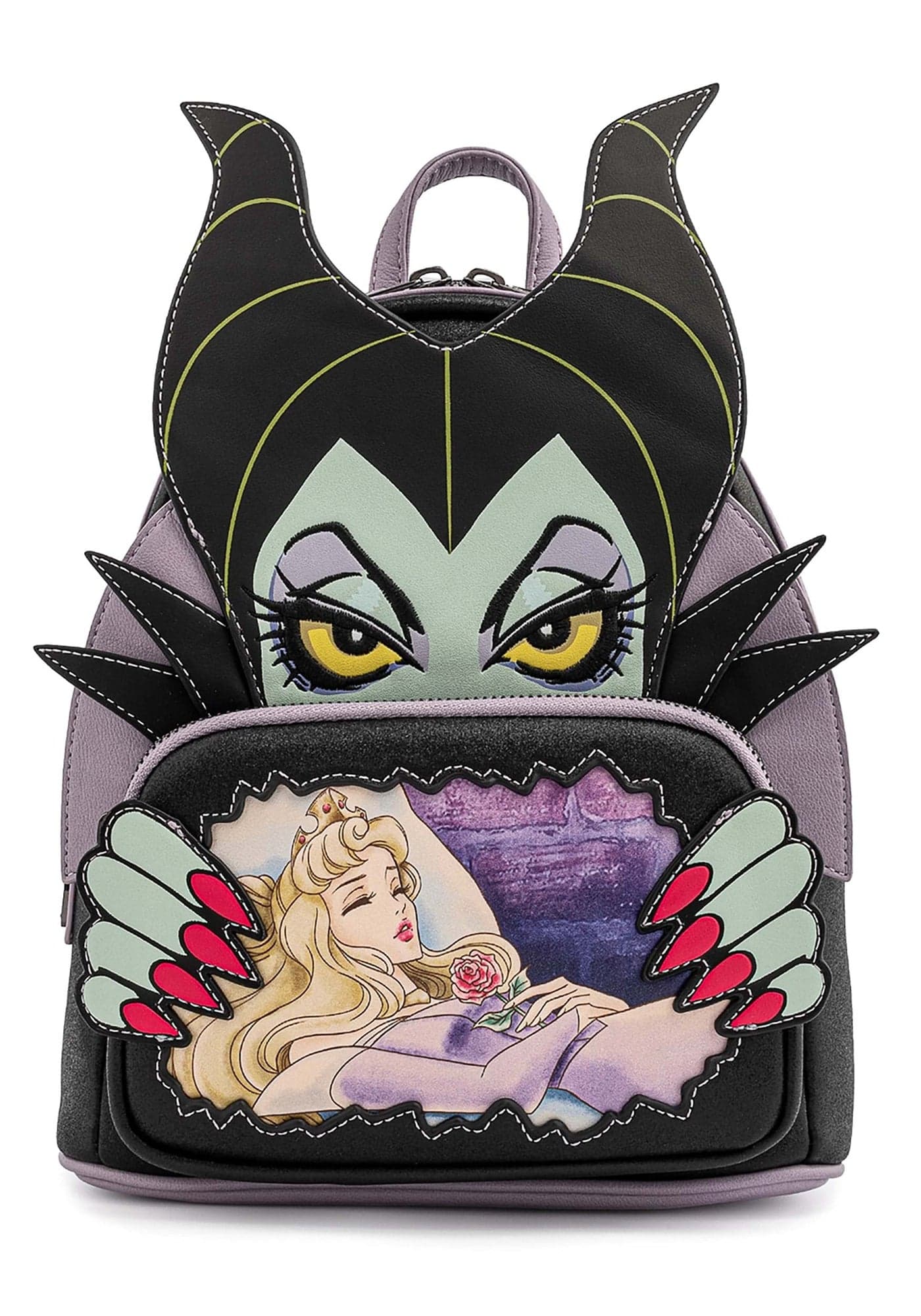 Loungefly Disney Villains Scene Maleficent Sleeping Beauty Womens Double Strap Shoulder Bag Purse