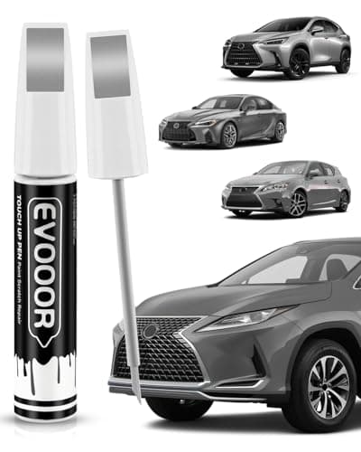 EVOOOR Atomic Silver Metallic(1J7) Touch Up Paint Compatible with Lexus Exact Match 2 in 1 Touch up Pen for Chips and Nicks Repair with 2pcs Disposable Ultra-fine Applicator