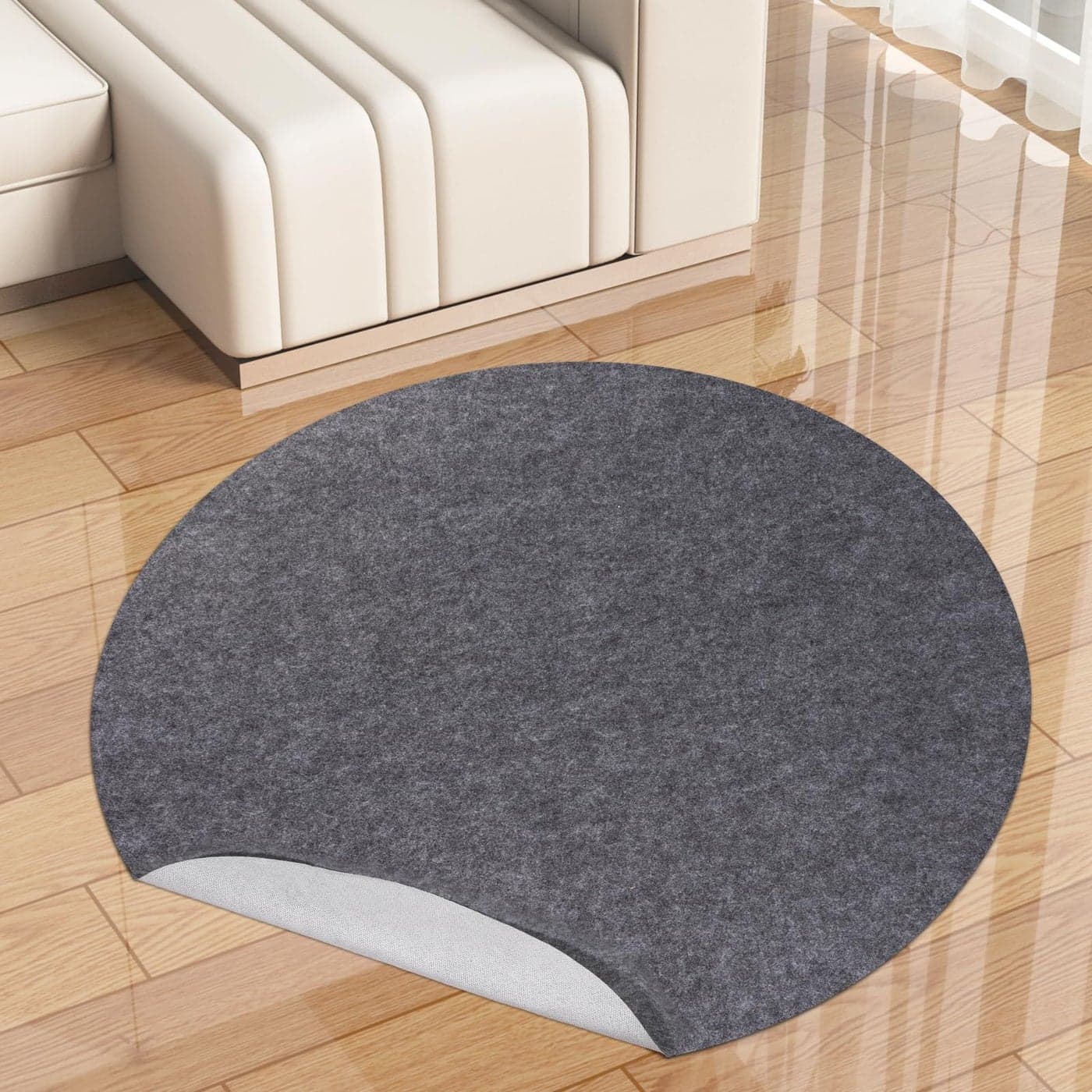 NonSlip Rug PadsRound 8 Ft Waterproof Extra Large Area Rugs Non Skid Rug Pad for All Floors and Finishes Durable Hardwood Floor Protective Felt Keeps Rugs in Place Safe and Secure