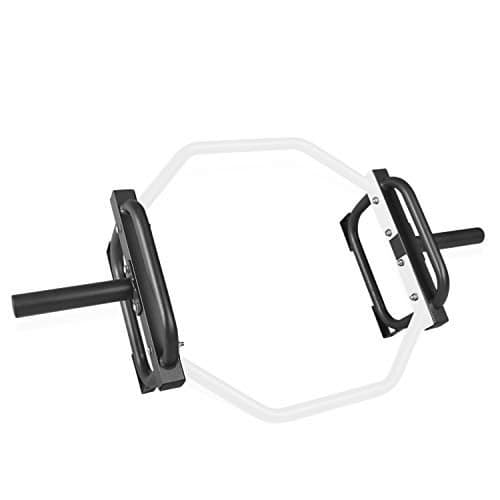 CAP Barbell Olympic Trap Bar, Hex Bar, Shrug Bar, Deadlift Bar, White