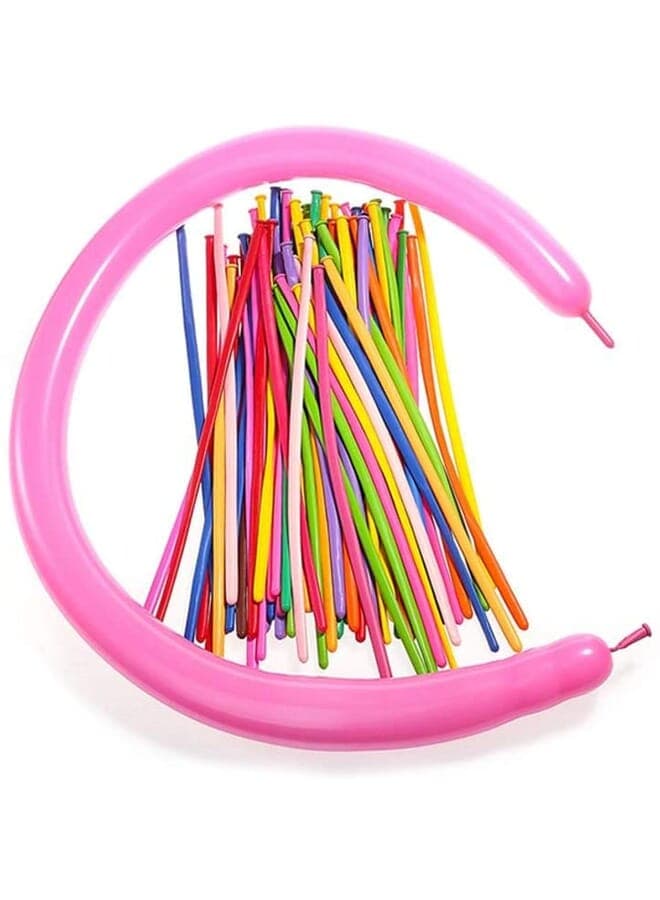 100 Pieces Long Balloons Twisting Latex Balloons Assorted Color Long Balloons Random Color For D