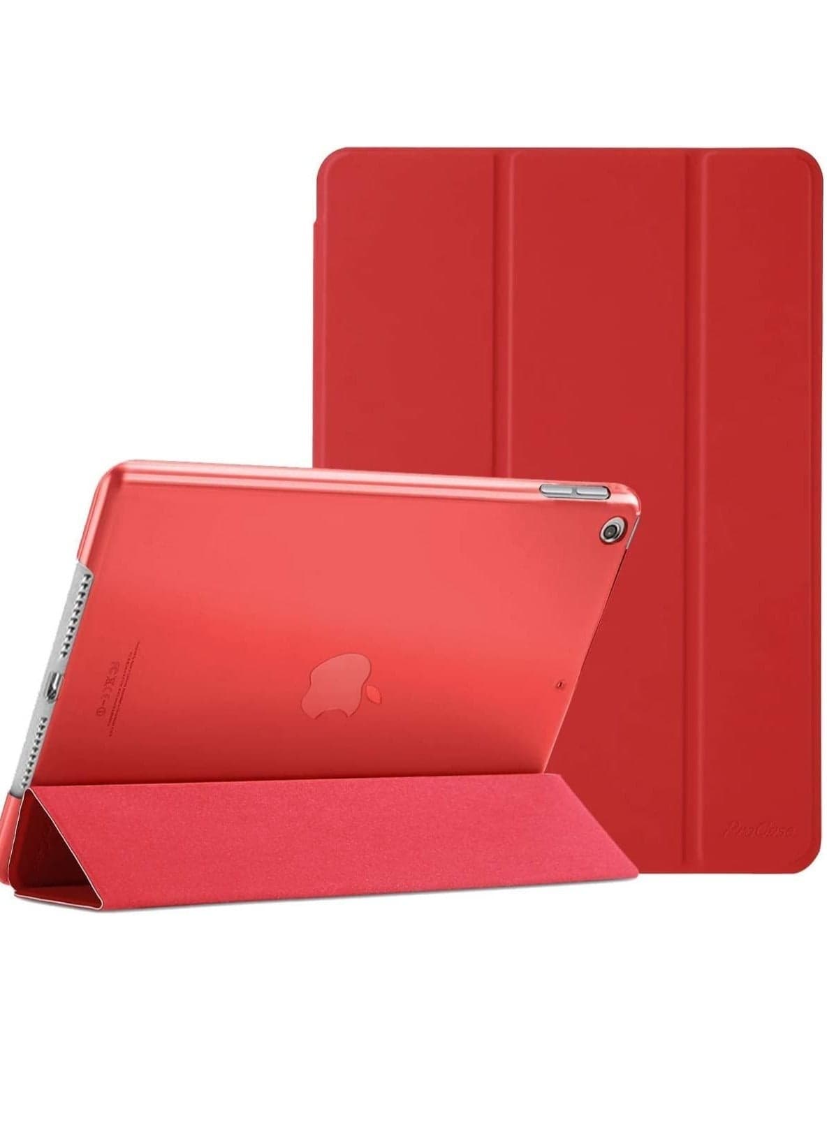 iPad 10.2 Case - Slim Stand Hard Back Shell Protective Smart Cover for iPad 9th (2021), 8th (2020), & 7th (2019) Generation - Red