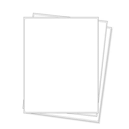 Full Sheet Address Shipping Labels - 8-1/2" x 11" - 100 Labels