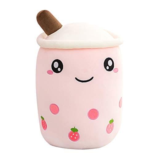 hitoshe Boba Plushie 137 in Boba Plush Pillow Toy Hugging Pillow Gifts Pink Strawberry