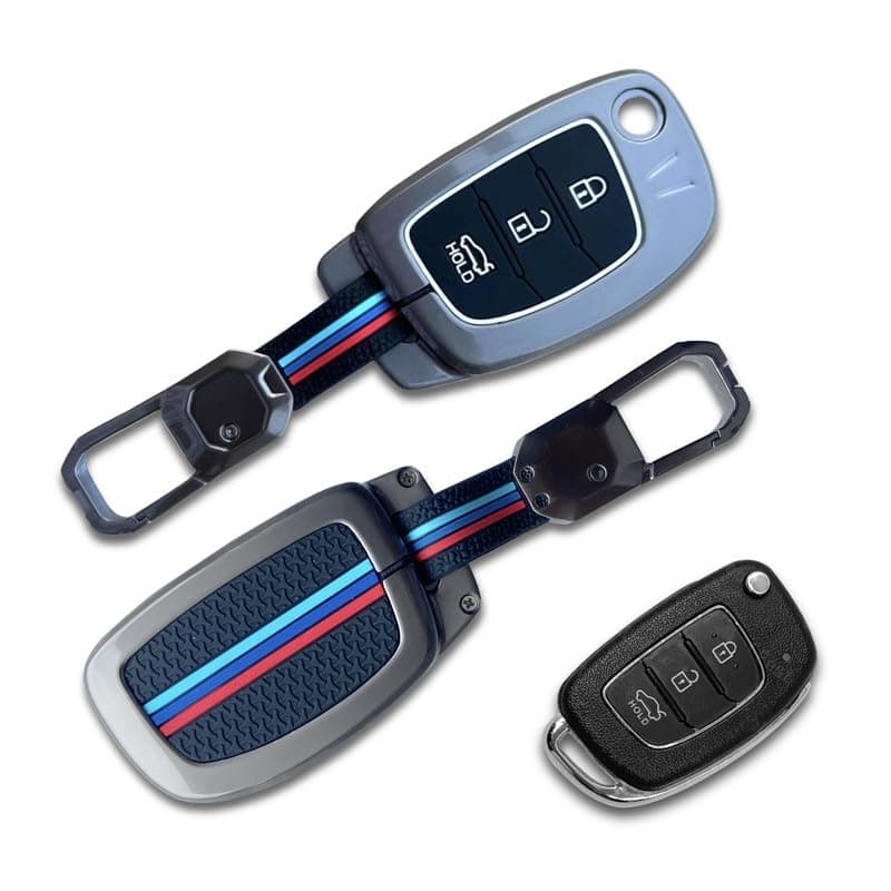 NEODRIFT 'KeyShield' Car Key Cover for Hyundai i20 Active (Shape 3, 03 Buttons) (360° Protection, Durable and Stylish)