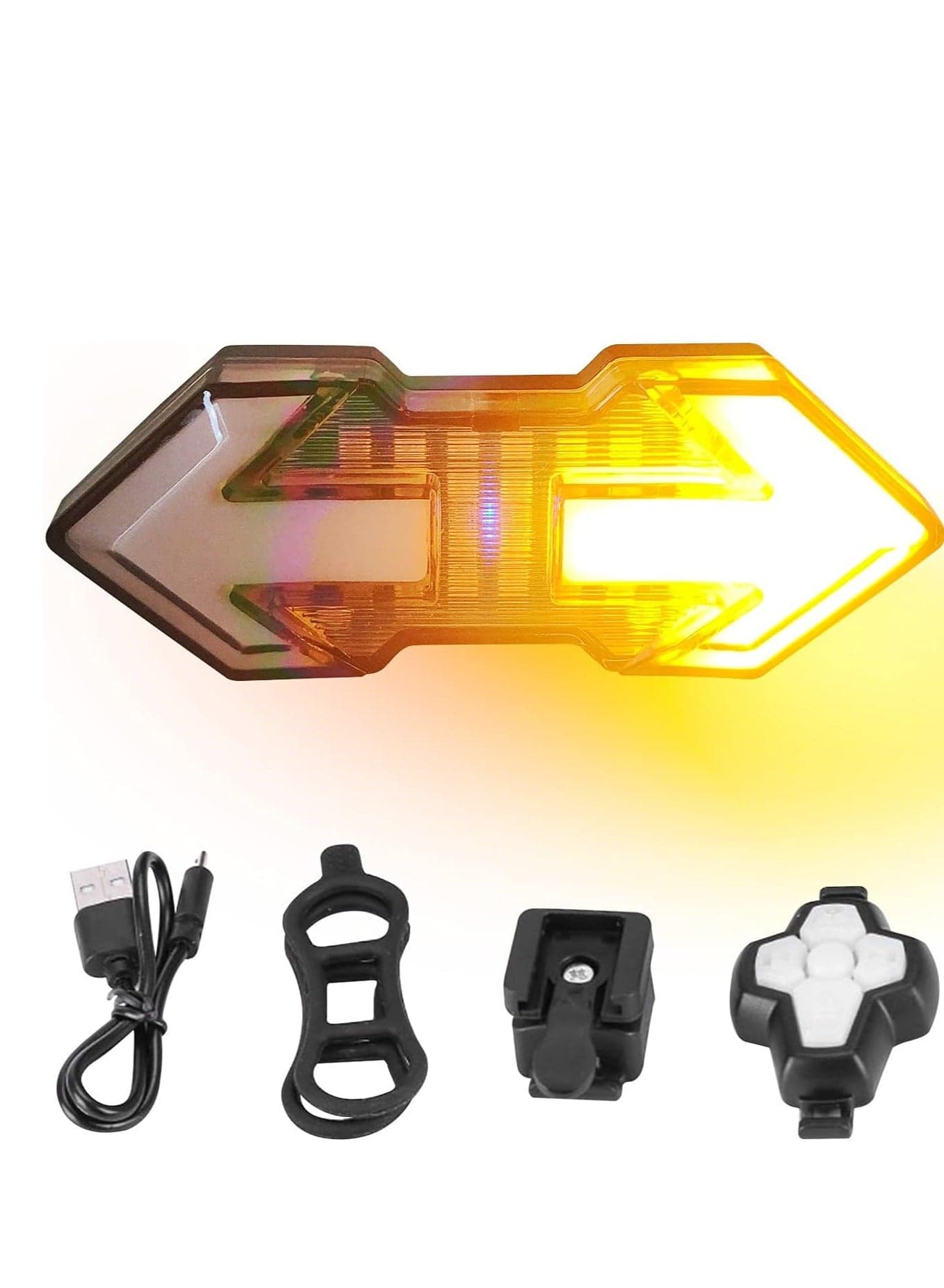Bike Turn Signals,Bright Bike Tail Light with Turn Signals, USB Rechargeable LED Rear Bike Light, Wireless Remote Control Bike Blinkers, Waterproof Bike Safety Light for Night Warning