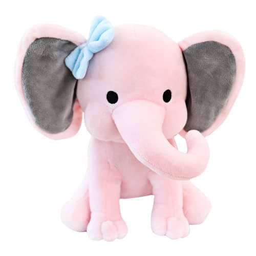 NatureMan Elephant Stuffed Animals Kawaii plushiesToys for Baby Boy Girls Plush Toys Gifts Great for Nursery Room Decor 98 Inch Pink