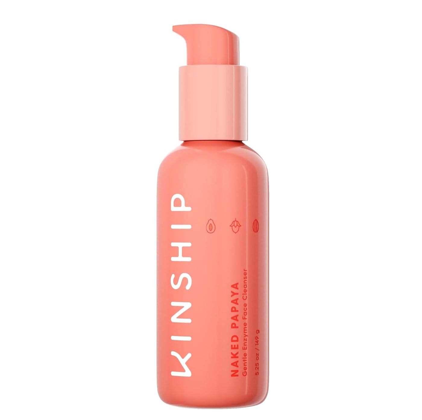 Kinship Naked Papaya Gentle Enzyme Milky Cleanser Jojoba Oil Facial Cleanser NonFoaming Cream Face Wash Vitamin E Eye Face Makeup Remover Soothe Hydrate For All Skin Types 525 Oz