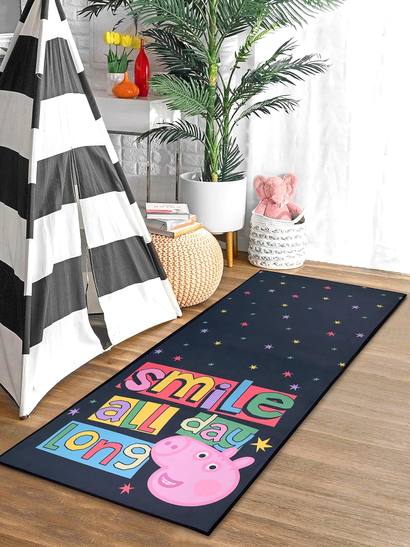 Peppa Kids Yoga Mat Non Slip, All Purpose Fitness and workout Mat for Boys & Girls. Features Peppa and Friends Size: 7mm Thickness