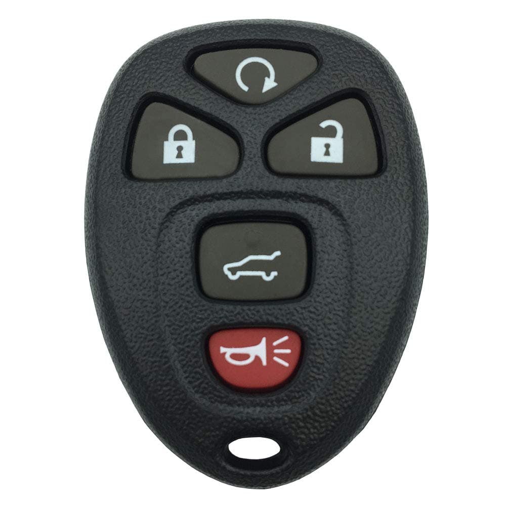 Replacement Keyless Entry Remote Key Fob Shell Case with 5 Button Fit for Chevy Suburban Tahoe Traverse GMC Acadia Yukon Cadillac Escalade SRX Buick Enclave Saturn Outlook 2007 2008 2009 2010