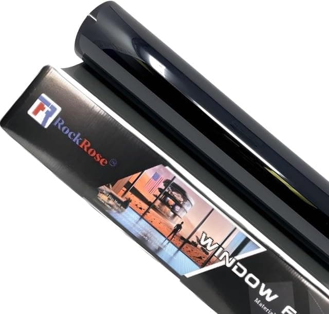 RockRose Charcoal 2PLY Premium Carbon 35 VLT Car Tint 24 in x 10FT Professional Window Tint Heat UV and IRR Block Tint for Cars or Building Adhesive Film Easy Shrink Plotter Friendly