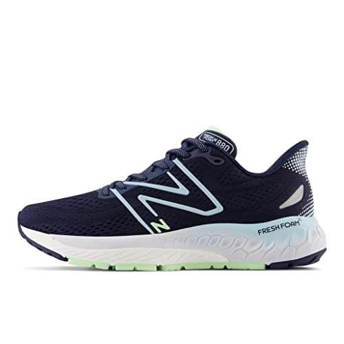 New Balance Women's Fresh Foam X 880v13 Running Shoe, Nb Navy/Bleach Blue/Green, 5 M