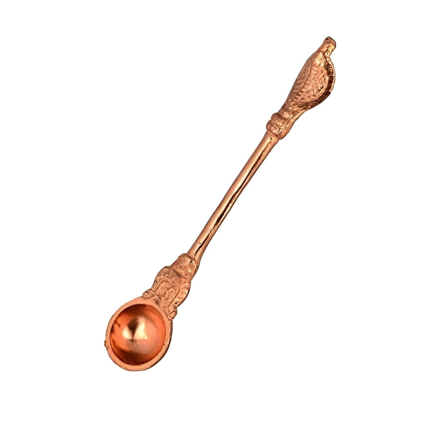 Copper Achmani Spoon for Pooja with a Size of 4 inches Comes in a Set of 2 Pieces