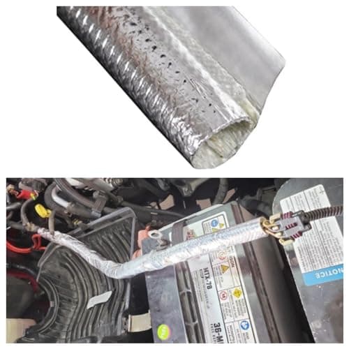 16mm 58 Self Adhesive Aluminum Heat Resistant Sleeve Thermal Shield High Temp for Hoses Wire Harnesses Cables Automotive Exhaust 39 1 Meter