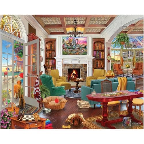 White Mountain - Seaside Dreams, 1000 Piece Jigsaw Puzzle, Beach House Puzzle
