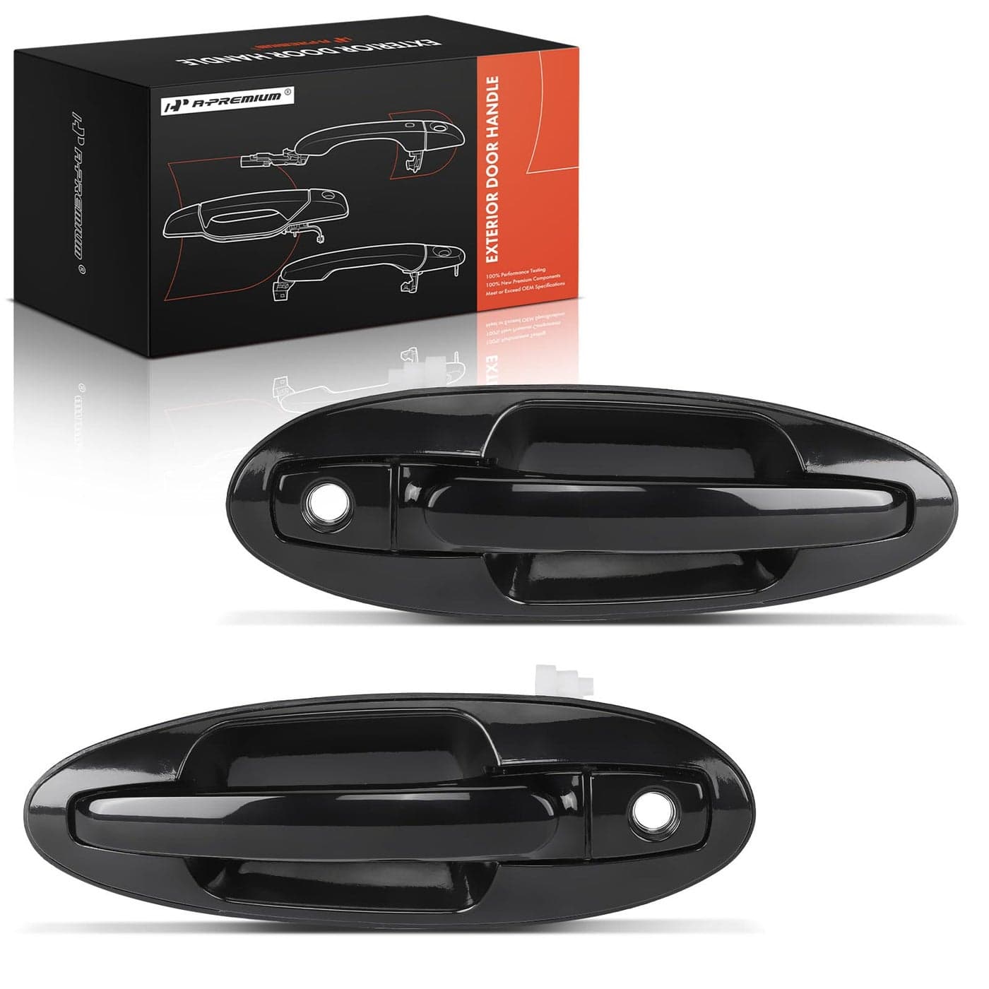 APremium Outside Exterior Door Handles Compatible with Hyundai Sonata 20022005 Kia Optima 20012006 Magentis 20012006 Smooth Black 2PC Set Front Driver and Passenger Side
