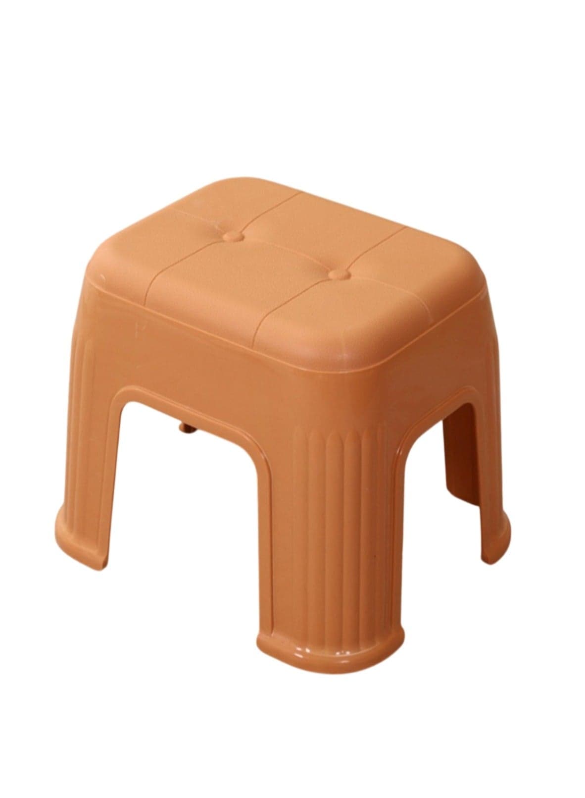 Orange Plastic Shoe Stool – 24×25×20 cm