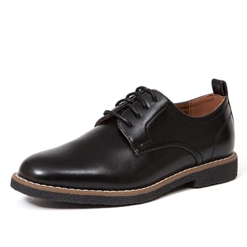 Deer Stags Boys' Zander Lace-up Dress Comfort Oxford / Black / 3.5 Big Kid / Medium