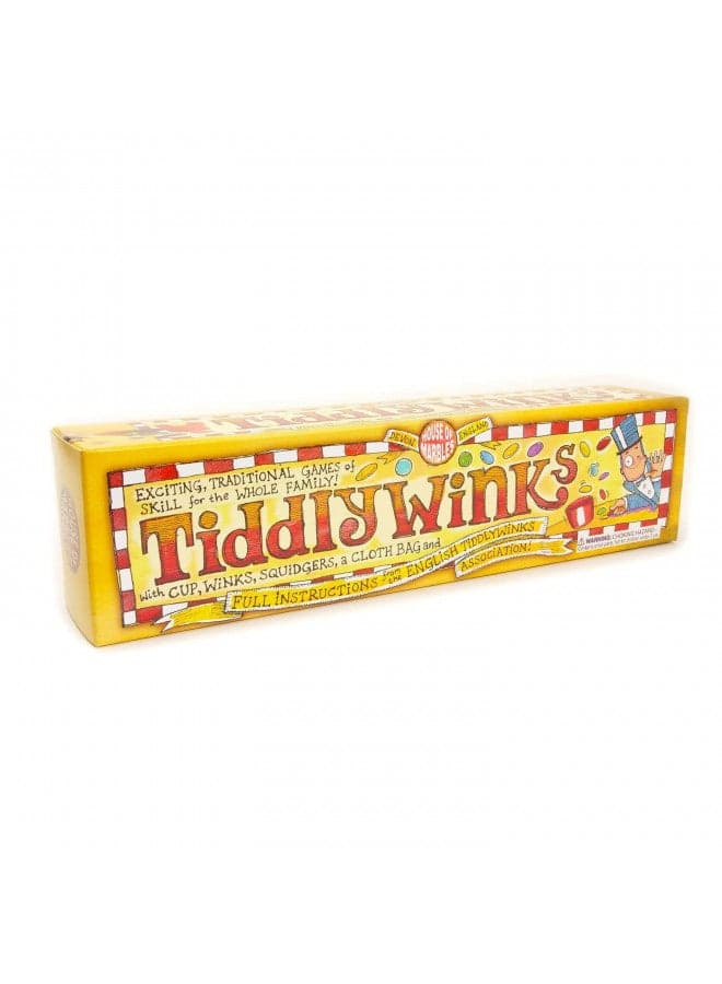 House of Marbles Tiddlywinks, a Traditional Family Game with 28 Multicolored Pieces, is a Timeless Retro Classic Travel Game for Kids or Adults with a Nostalgic Educational Board Game Feel