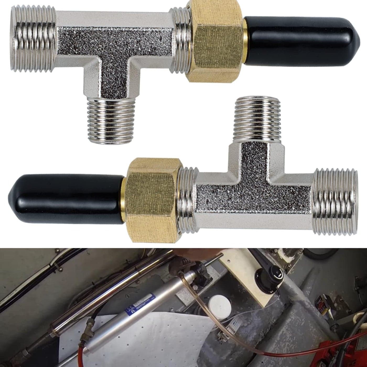 Yoursme Bleeder Tee Kit for Baystar Cylinders - Replaces SeaStar 3004.6439 HF4202 (2 per kit)