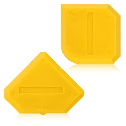 Outus 2 Pieces Caulking Tool Set Silicone Sealant Grout Tool for Kitchen Bathroom Floor Sealant Sealing(Yellow)