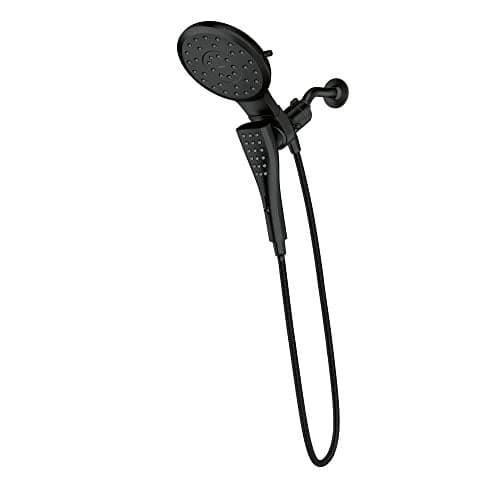 Moen 220C3EPBL Verso EightFunction 7 Diameter Spray Head Standard With Handshower with Eco Performance Matte Black 72 Hose