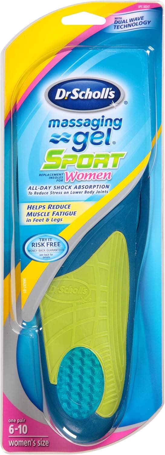 Dr. Scholl's Massaging Gel Sport Replacement Insoles (Women's Sizes 6-10) 1-Pair