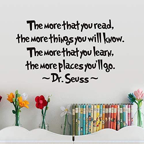 Kids Room Decals Inspirational Quotes Baby Bedroom Wall Stickers Nursery DecorDrSeuss Saying Decals