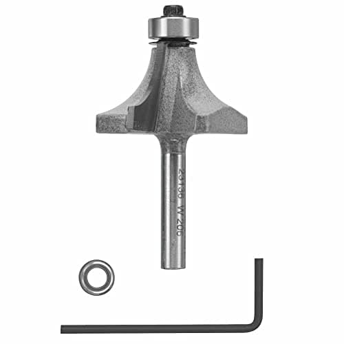 BOSCH Vermont American 23136 5/8-Inch Radius Carbide Tipped Roundover and Bead Router Bit, 2-Inch Ball Bearing 2-Flute 1/4-Inch Shank