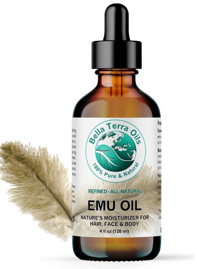 Emu Oil 4 oz - Genuine Pure Australian Emu, Infused with Linoleic & Oleic Acid, Perfect Companion for Lustrous Skin