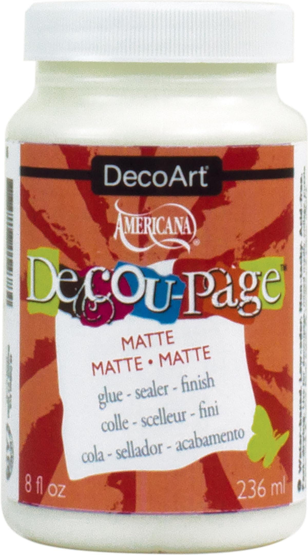 DecoArt Decoupage Glue 8Ounce Matte Finish