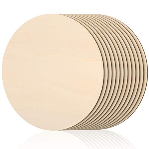 Jetec 18 Inch Round Wood Circles Unfinished Wood Circles for Crafts, Door Hanger, Pyrography and Painting (3 Pieces)