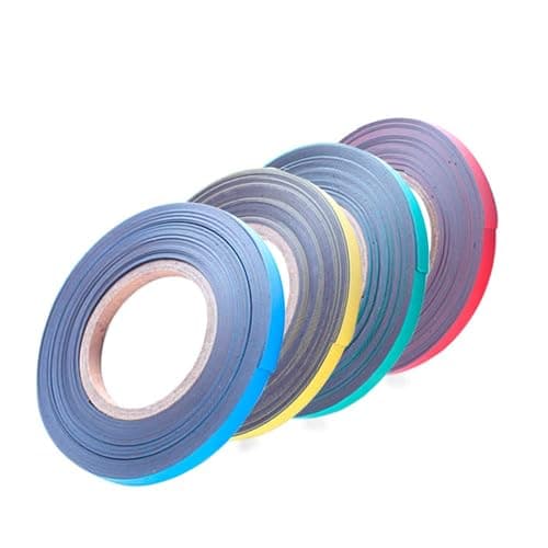 SUVEJK Magnetic Tape Roll Colored Thin Strips - Dry Erase Magnet Whiteboard Graphic Art Tape/ 10mm 33ft Marking Line Magnet Tape(4 Pack Mix Color)
