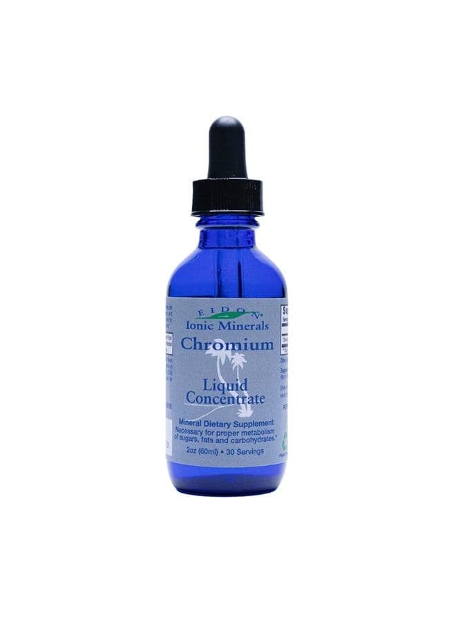 Liquid Chromium Concentrate - Ionic Chromium Drops, Supports Stable Energy Levels, All-Natural, Vegan, Gluten-Free, No Preservatives or Additives - 2 Oz Bottle