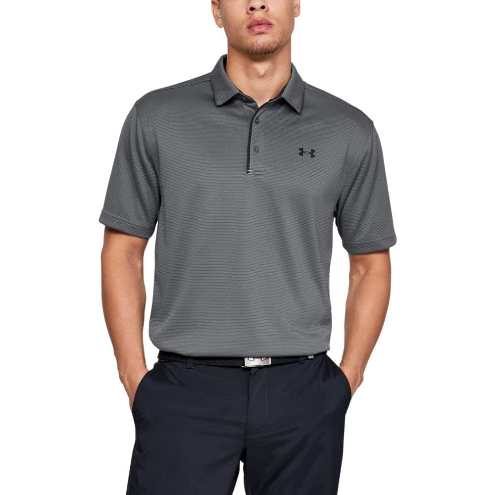 Under Armour Men's Tech Golf Polo , Graphite (040)/Black, 3X-Large