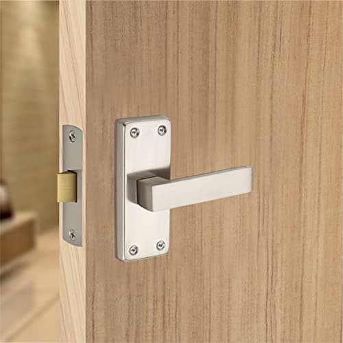 SARDAR Avon 5" SS Iron Bathroom Door Handle Set with Keyless Baby Latch-Tower Bolt/Door Handle Set