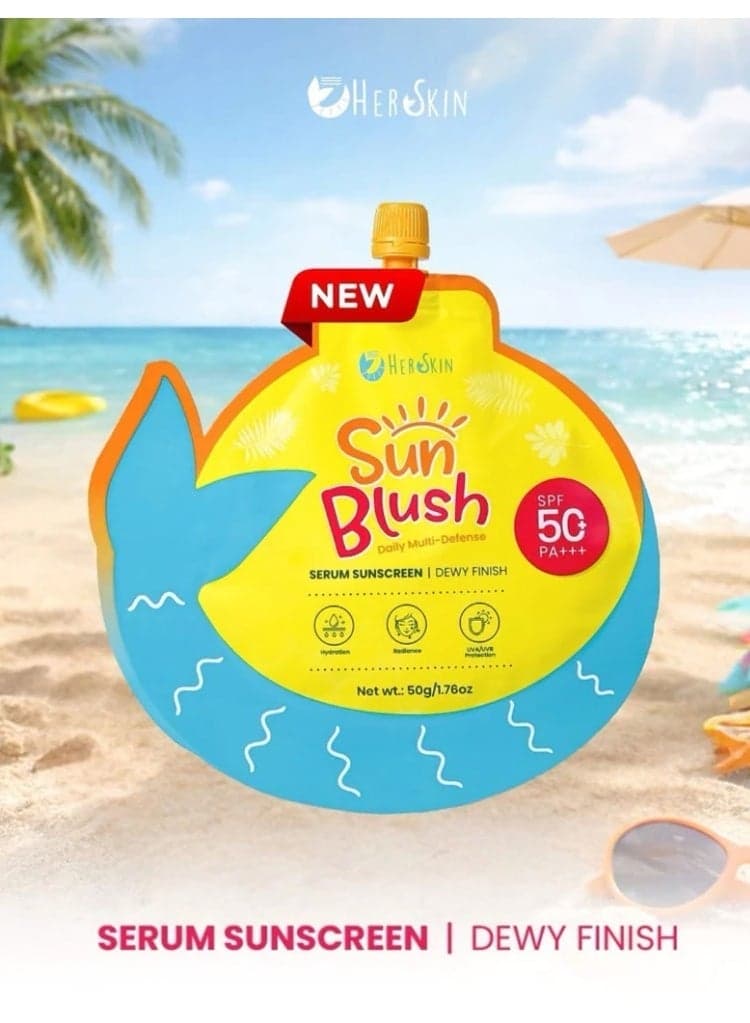 Sun Blush Radiance Boost Sunscreen Serum – Broad Spectrum UV Protection Combined with Hydrating Care to Help Maintain Soft, Healthy, and Naturally Glowing Skin Every Day