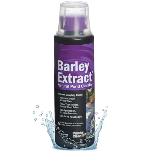 CrystalClear Barley Extract Water Garden & Fountain Clarifier, Natural Liquid Concentrate to Treat Cloudy Ponds, Koi Fish, Plant & Pet Safe, 16 Ounces