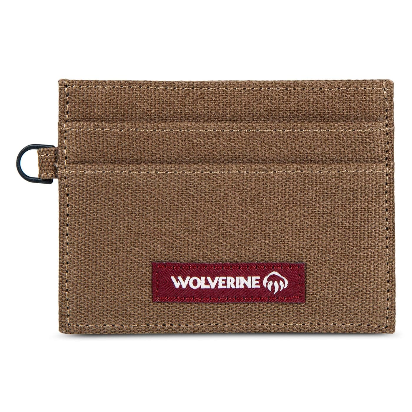 WOLVERINE Men's RFID Blocking Rugged Card Case Wallets and Money Clips (Avail Canvas Or Leather), Guardian Cotton-Chestnut, One Size