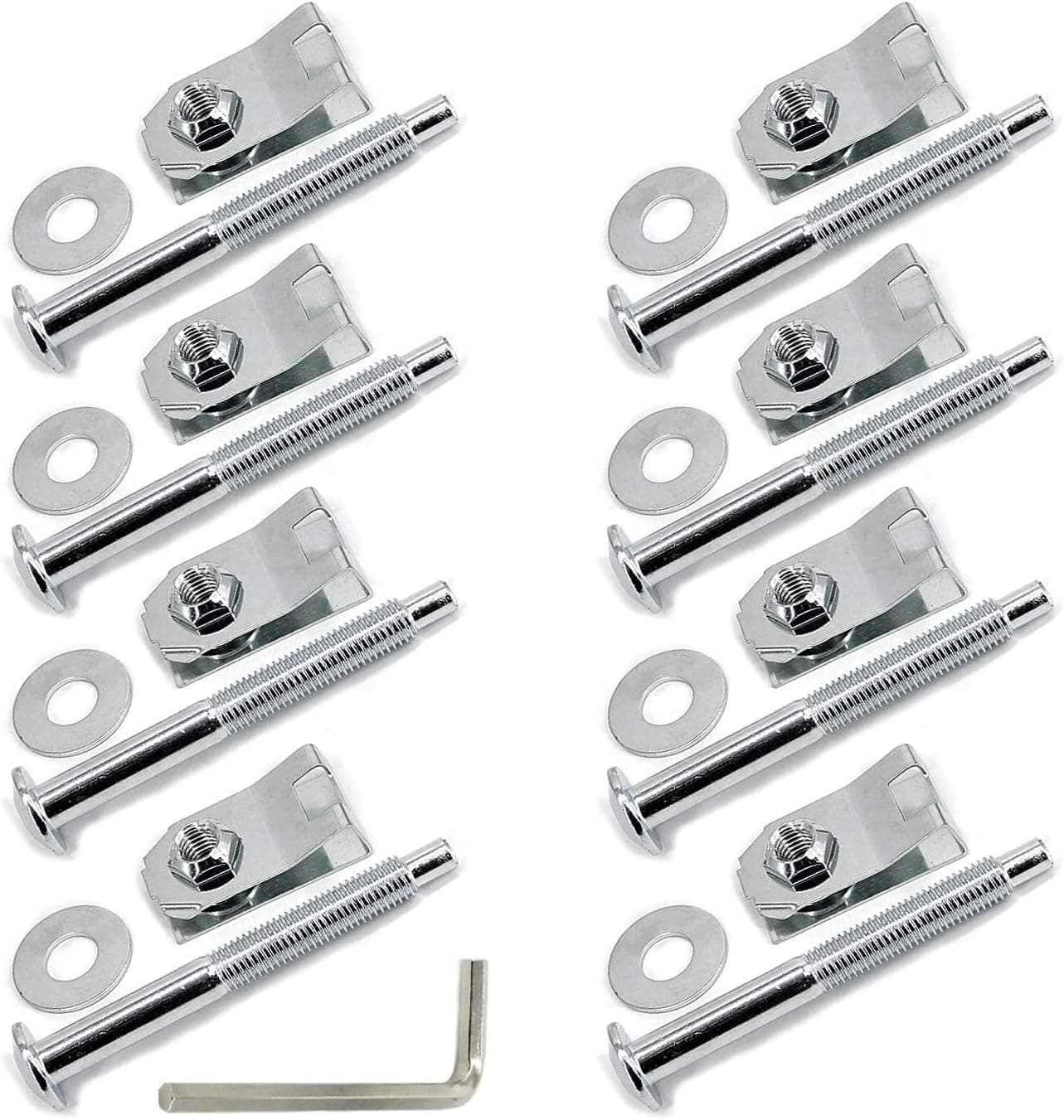 FEXON Truck Bed Mounting Hardware Kit for Ford Super Duty (1999-2016) - Set of 8 Bolts, Washers, Captured Nuts