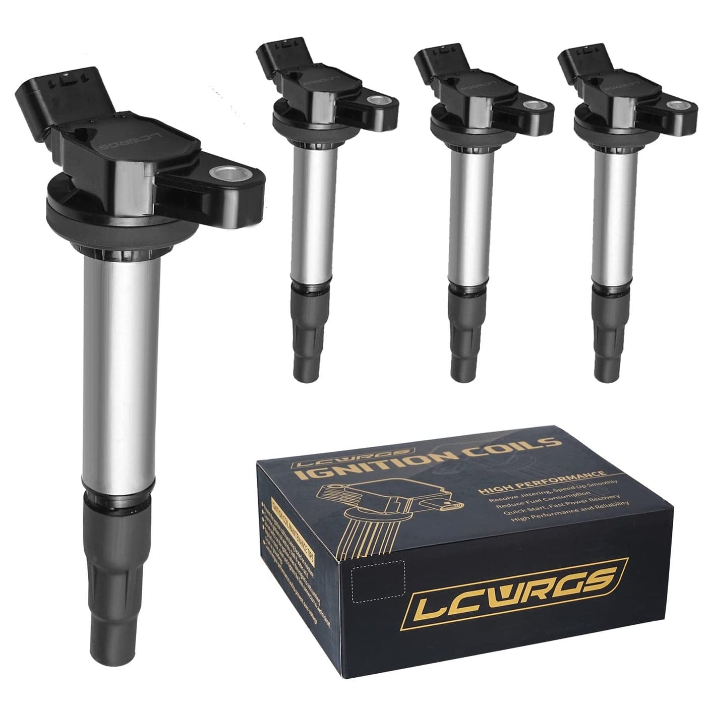 Pack of 4 Ignition Coil Compatible with 18 L4 Toyota Corolla Prius Matrix Scion XD 18L 2009 2010 2011 2012 2013 2014 2015 2016 2017 Coils Set OE UF596 C1714 9091902252