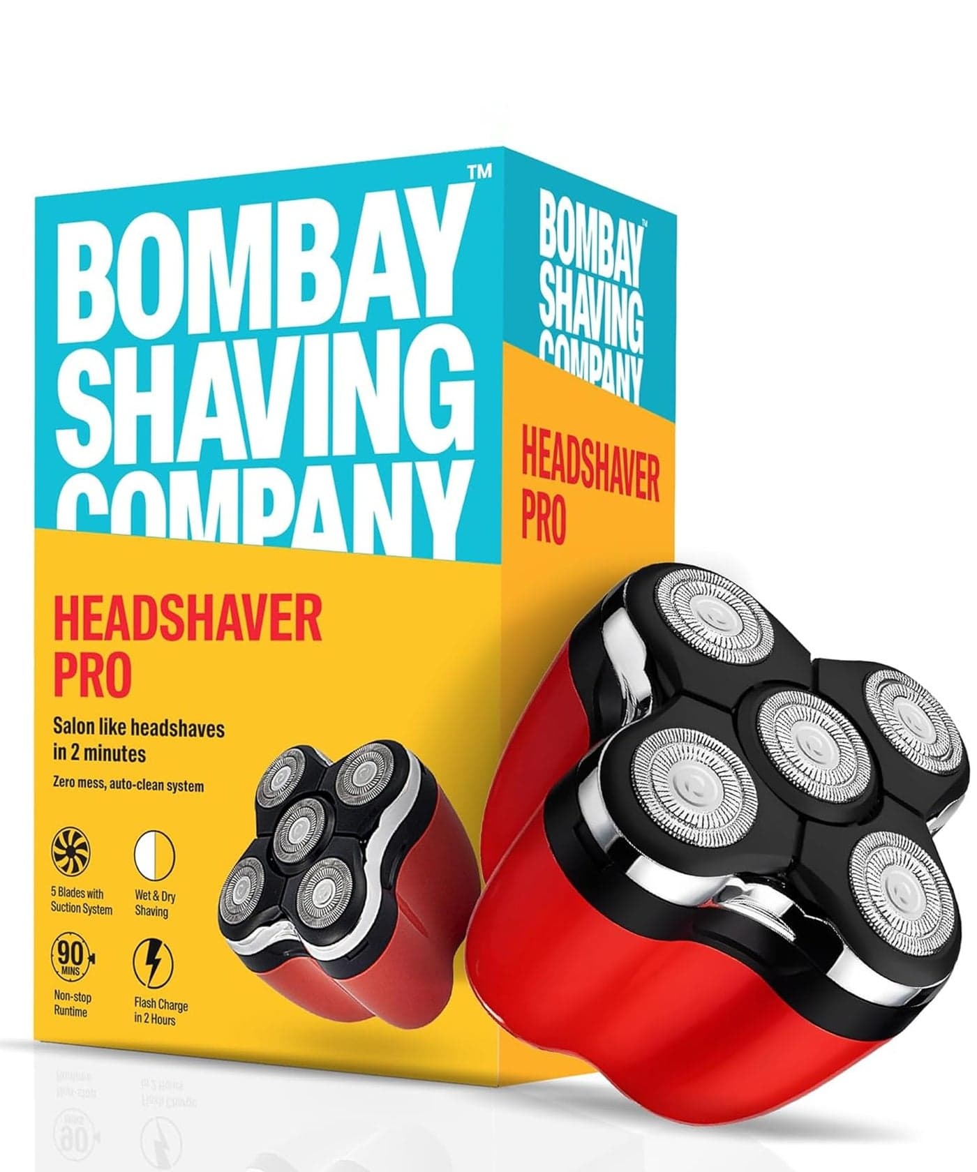 Bombay Shaving Company Head Shaver Pro | 120 Min Charge time, 90 Min Run time, Charging Indicator | IPX6 Waterproof, 2 Years Warranty | Head Shaver for Bald Men | Hair Trimmer for Men