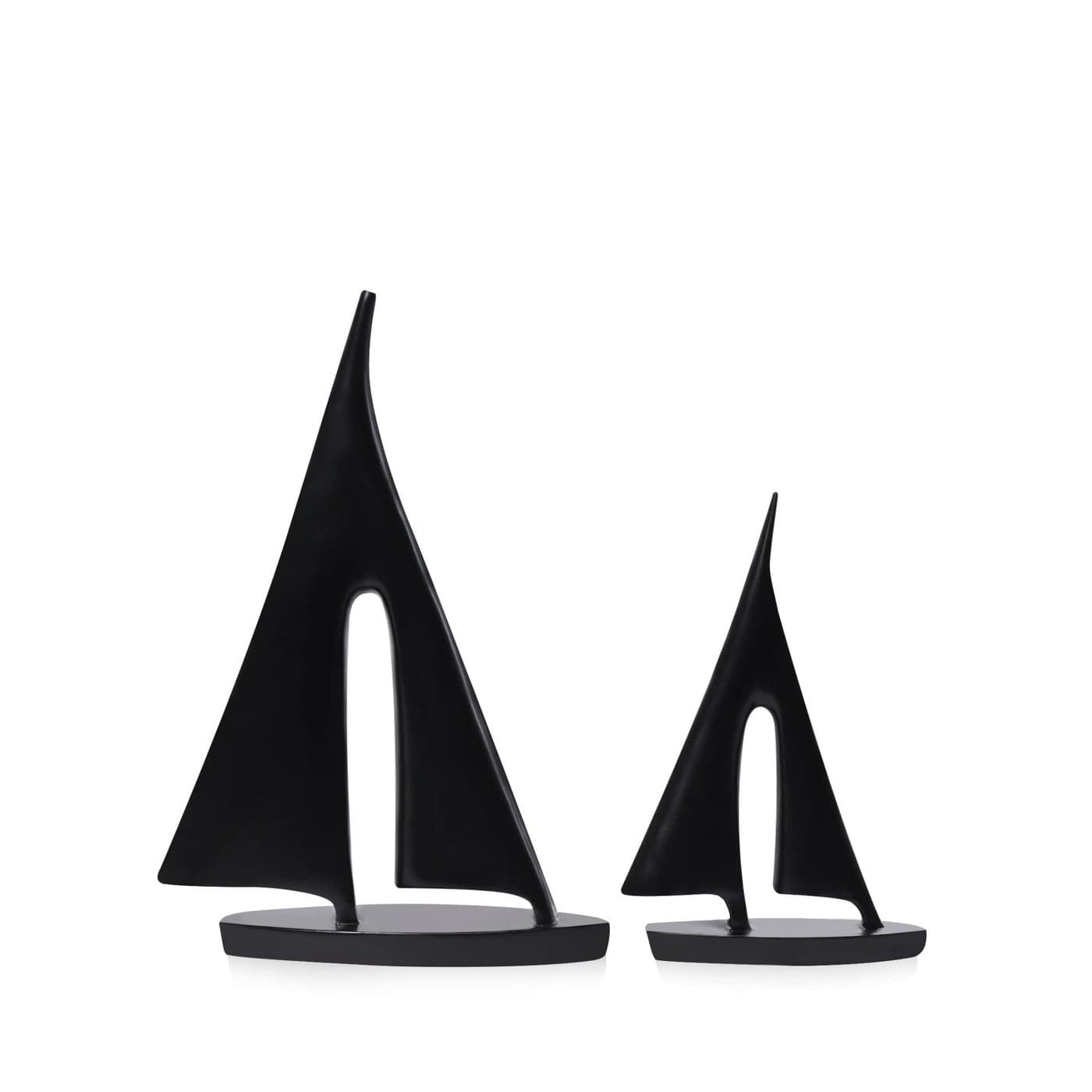 2 Pack Modern Sculpture Home Decor Sailboat Decoration Figurine Sailboat Gift Black