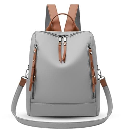 Monarch bizcom impex Fashion Leather Anti Theft Backpack Handbag Shoulder Purse Bag For Girls & Women Daily School,College & Office Use | Zip Pocket (Grey)