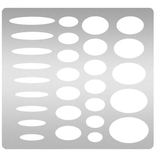 UNICRAFTALE Oval Metal Stencil Drawing Template Stainless Steel Journal Stencils Geometric Painting Stencil for DIY Scrapbooking Photo Engraving Jewelry