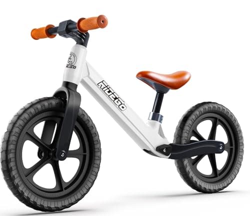 Ridego 12 Inch Balance Bike for Kids 24 Year Old Lightweight Kids Bike with Adjustable Seat Push Bicycle with Air Rubber Tires Rideon Toys Birthday Gift