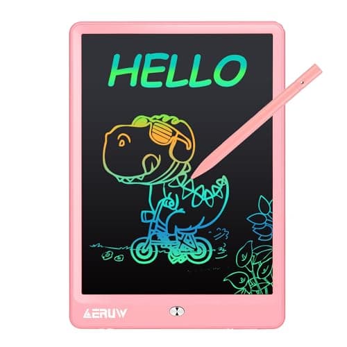 LCD Writing Tablet for Kids 10 Inch Colorful Electronic Doodle Board Educational Learning Kids Drawing Tablet Toys Christmas Birthday Gift for 3 4 5 6 7 8 9 Year Old Girls Boy